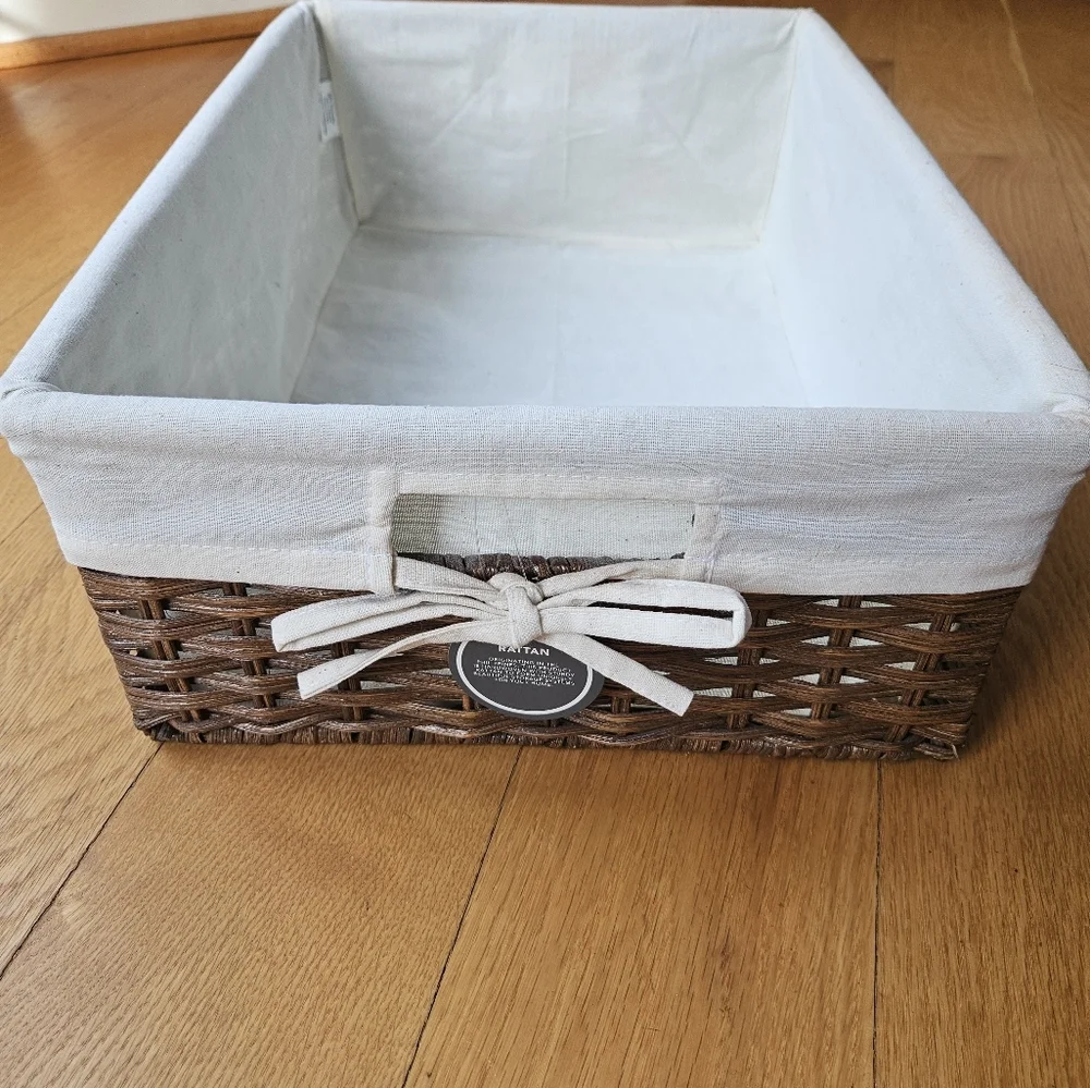 Rattan Decorative & Functional Baskets Set of 2
